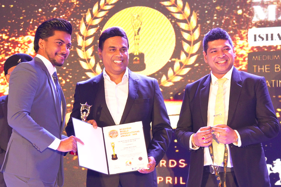 Ishara Madushan of IMOS honoured as Best Online Mathematics Tutor of the Year at BWIO Awards