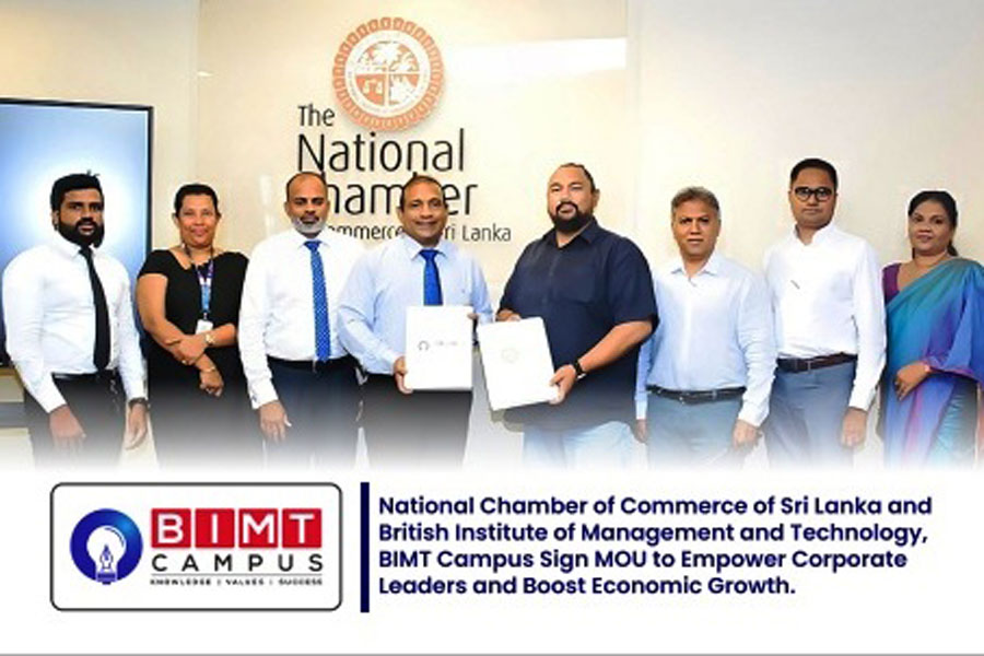 National Chamber of Commerce of Sri Lanka and British Institute of Management and Technology BIMT Campus sign MOU to empower corporate leaders and boost economic growth