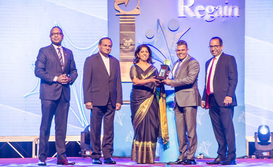 Sampath Bank sponsors NCE Challenge Trophy at the 29th NCE Annual Exports Awards ceremony