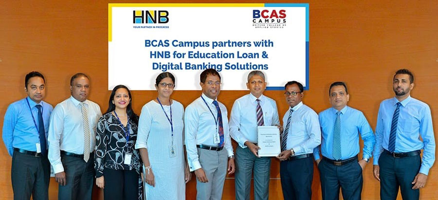 HNB BCAS campus partnership to offer convenient education loans and digital banking solutions