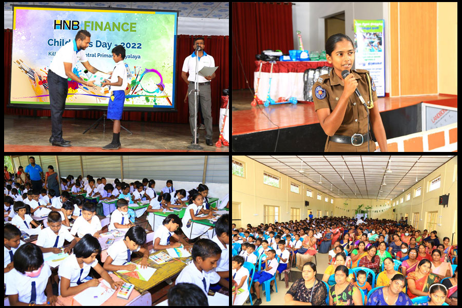 HNB FINANCE celebrates Children s Day at Kilinochchi Central Primary School