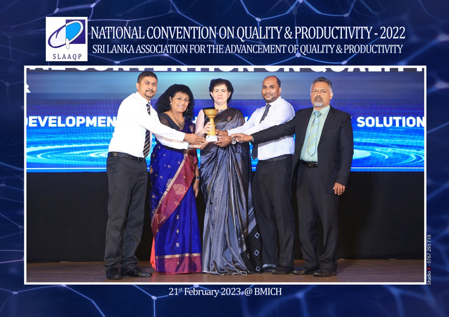 DFCC Wins Gold Award for Lean Six Sigma Project at National Convention on Quality Productivity Awards 2022