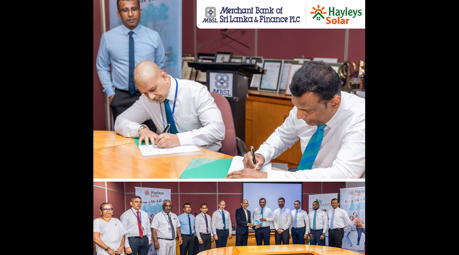 MBSL signs MoU with Hayleys Solar to launch new solar loan schemes