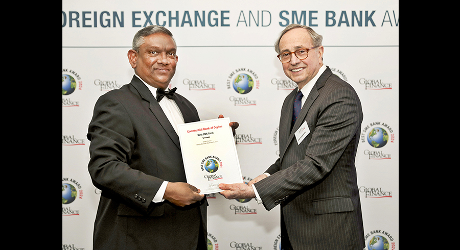ComBank named Best SME Bank in Sri Lanka at Global Finance Awards 2024 in UK