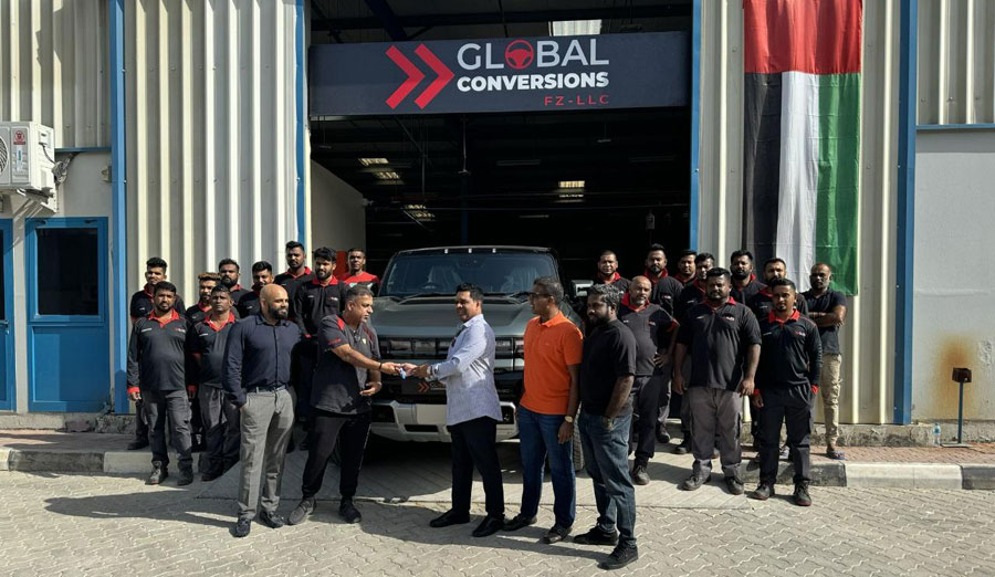 Worlds first successful conversion of Hummer EV SUV to right hand drive by a team of Sri Lankans at Global Conversions