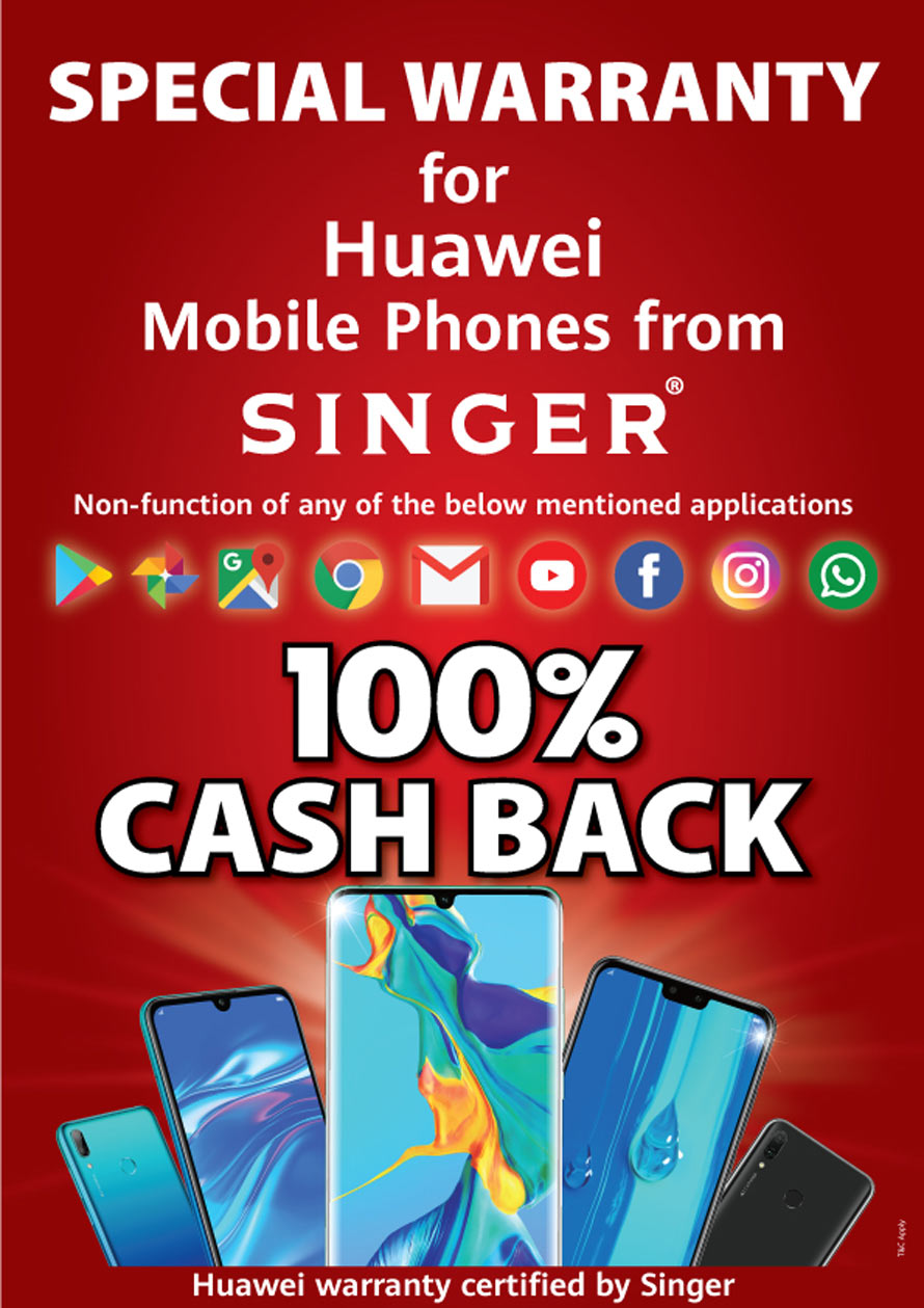 Singer Sri Lanka gives Money Back Guarantee for Huawei Smartphones and Tabs