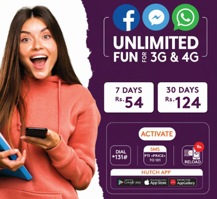 HUTCH launches Unlimited Social Media plans for both 3G and 4G subscribers