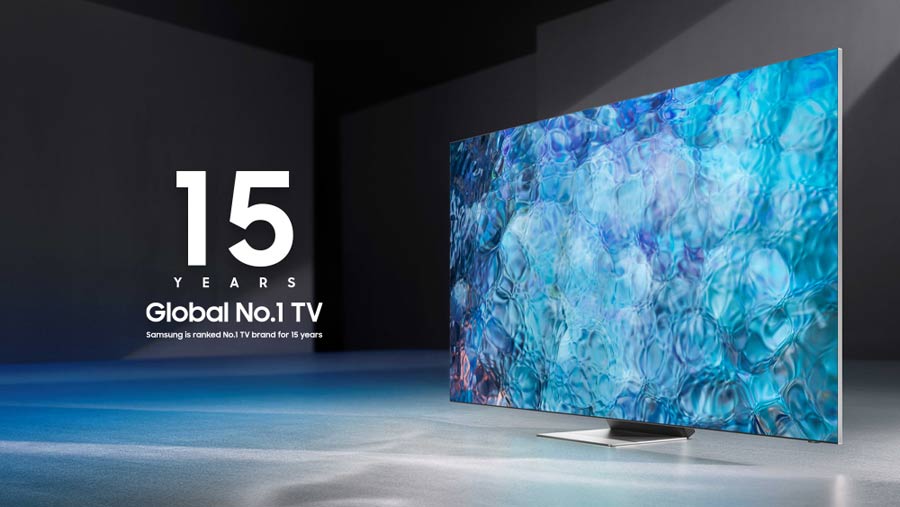 Samsung Named No.1 Global TV Manufacturer for 15 Consecutive Years