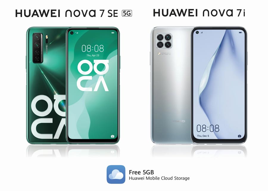 5GB free Huawei Mobile Cloud Storage when purchasing Huawei Nova series smartphones