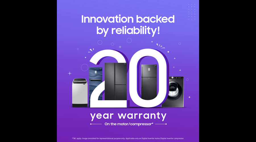 Samsung Sri Lanka reinforces commitment to sustainability with 20 year warranty on refrigerators and washing machines