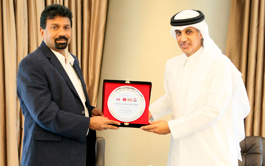 President Qatar Football Association Joins FIFA Head for Sri Lanka Visit