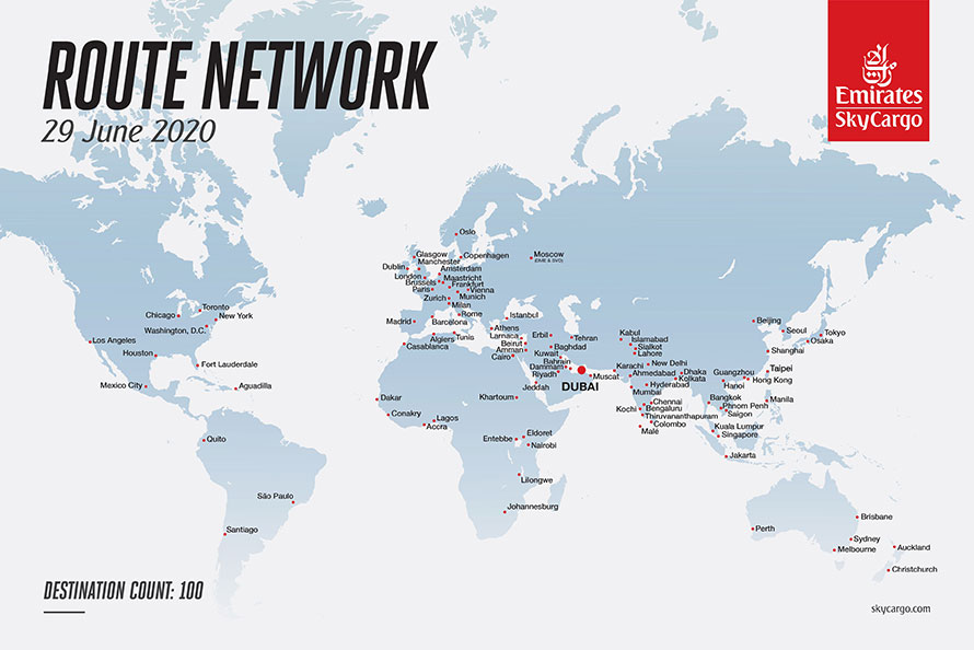 Emirates SkyCargo expands cargo connectivity to 100 destinations