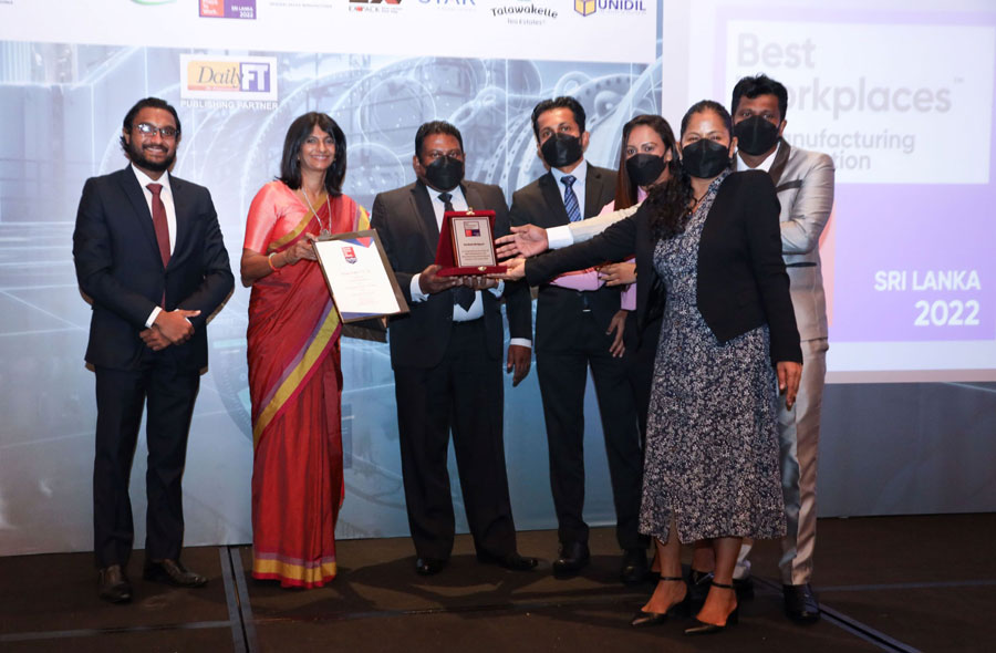 AmSafe Bridport Sri Lanka among Best Workplaces in the Manufacturing and Production Industry