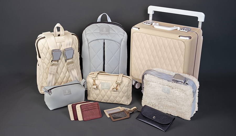 Emirates launches limited edition luggage and accessories made from upcycled aircraft interiors Aircrafted by Emirates