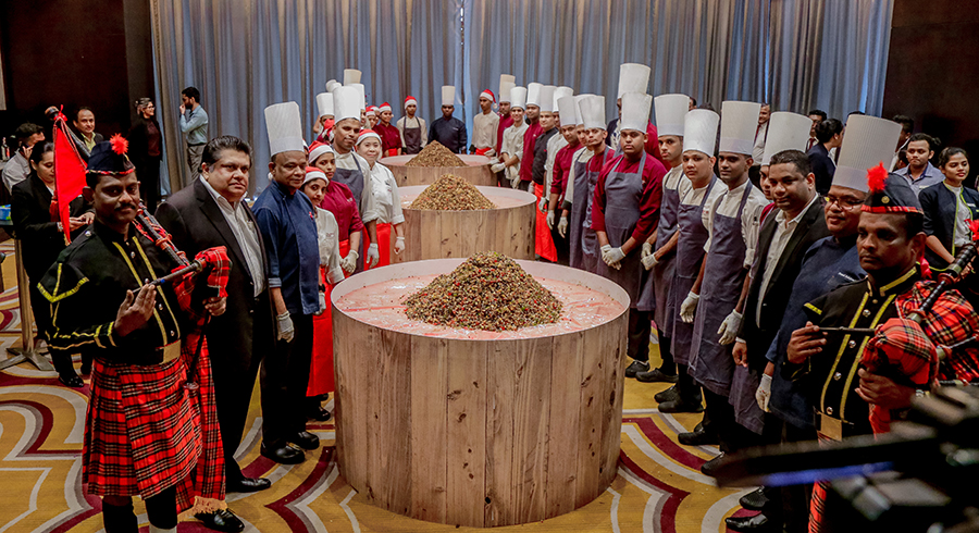 Movenpick Hotel Colombo Kicks Off the 2023 Festive Season with Ceremonial Cake Mixing Tradition
