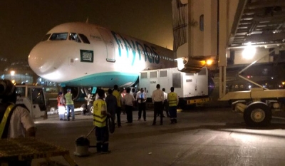 Saudi aircraft damaged after being hit by catering van