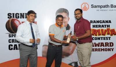 Sampath Bank Engages and Rewards Rangana Herath’s Fans