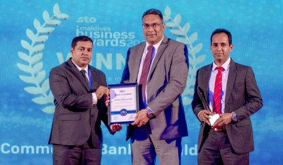 ComBank Maldives honoured for Excellence in Finance at Maldives Business Awards